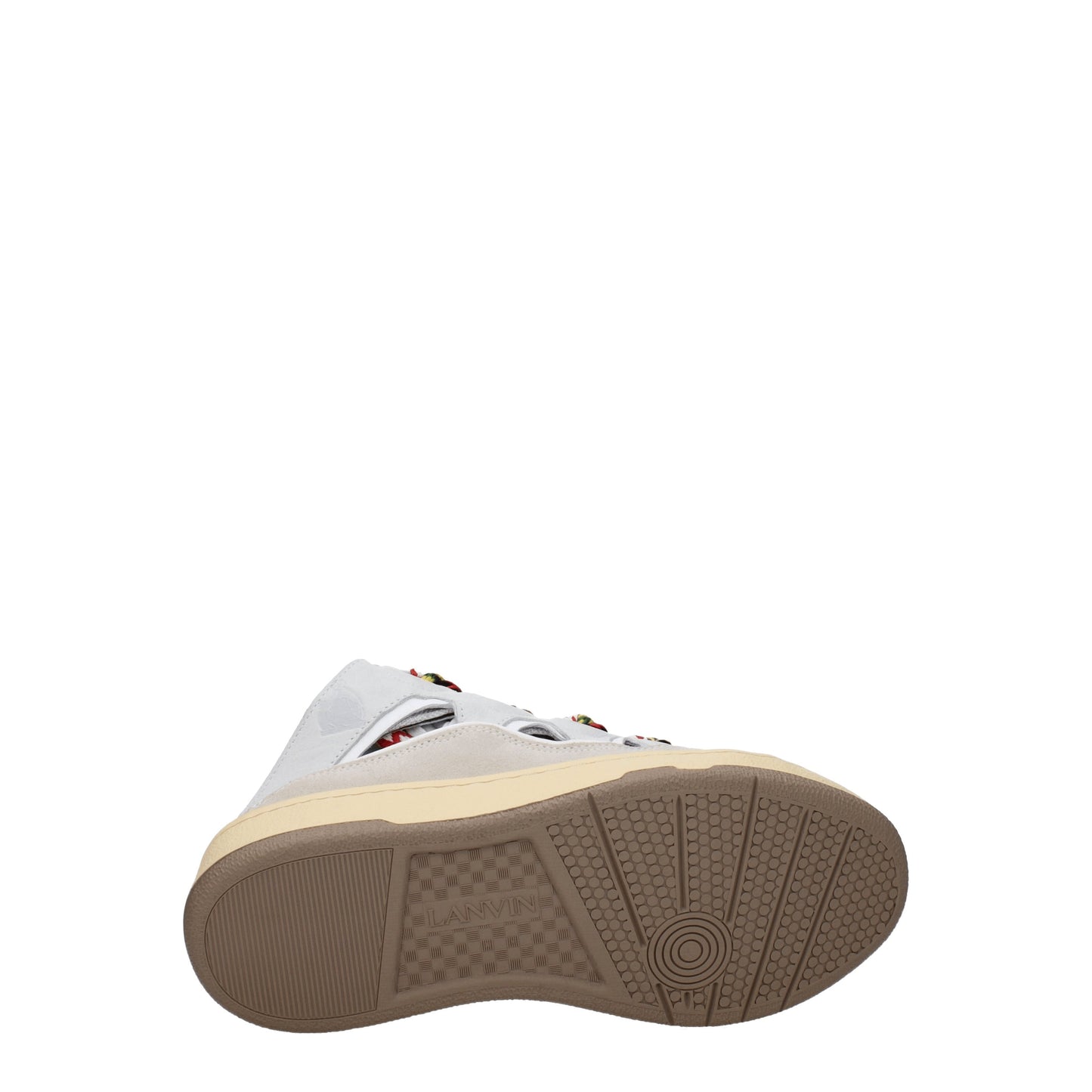 Lanvin Men's Sneakers in Suede Gray/Multicolor