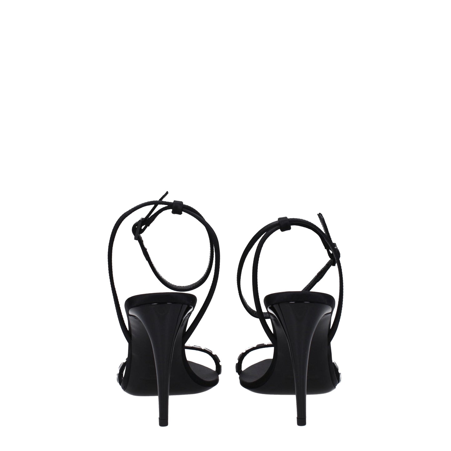 Saint Laurent Women's Sandals in Satin Black