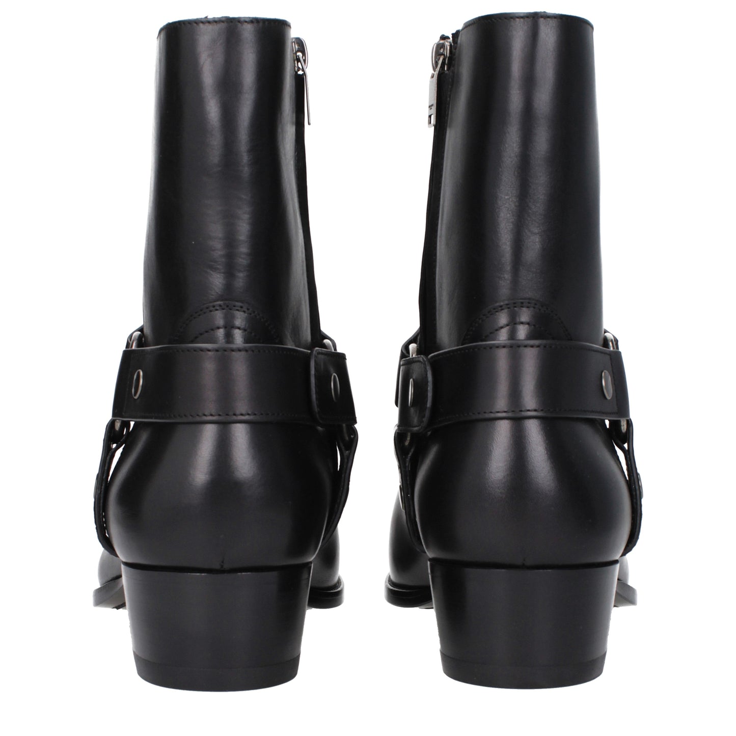 Saint Laurent Men's Boots in Leather Black