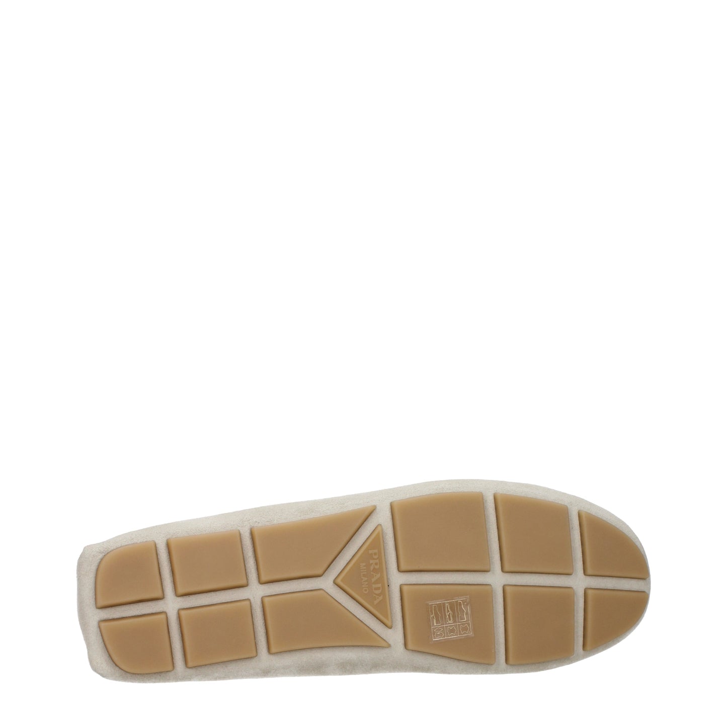 Prada Men's Loafers in Suede Beige/Pumice