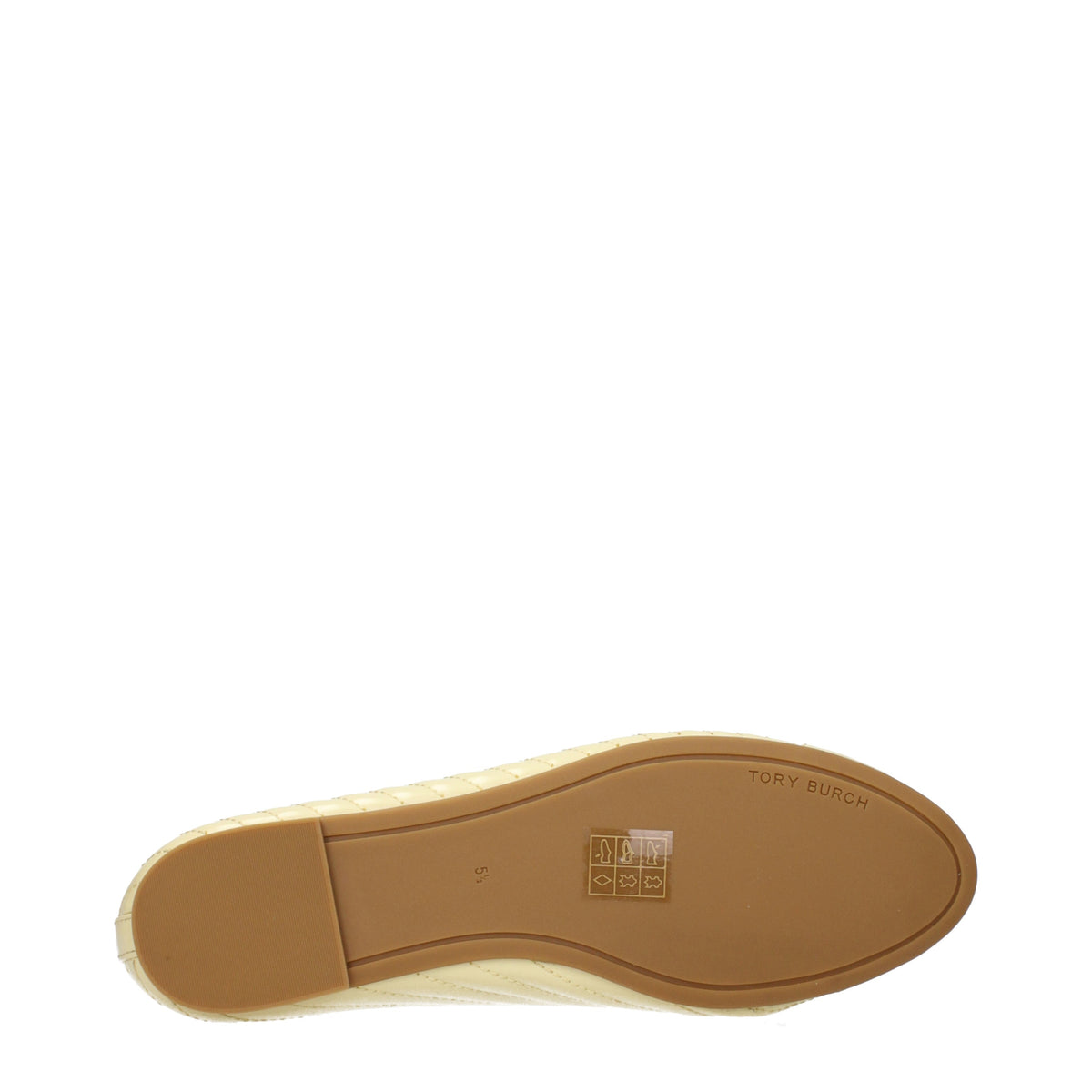 Tory Burch Ballet Flats Women Leather Yellow/Lemon