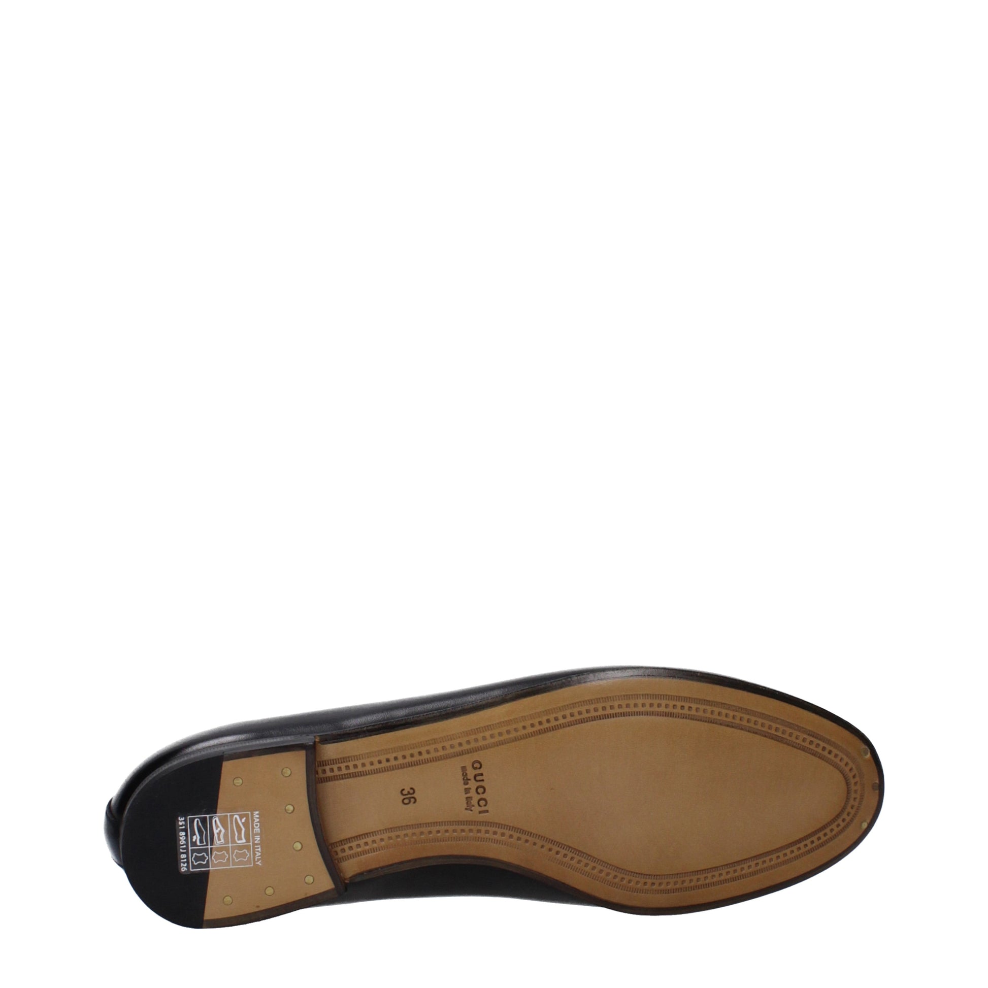 Gucci Loafers Women Leather Black
