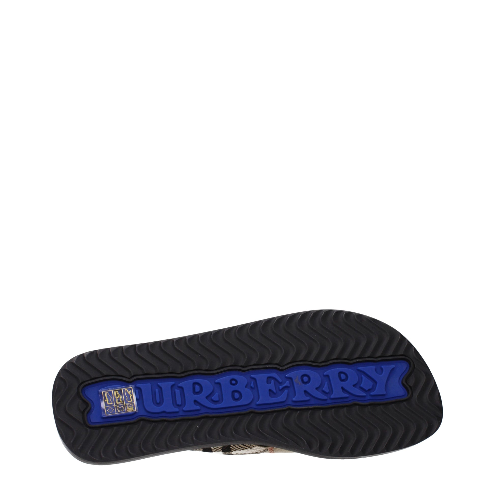 Burberry Flip Flops Men Fabric  Beige/Black