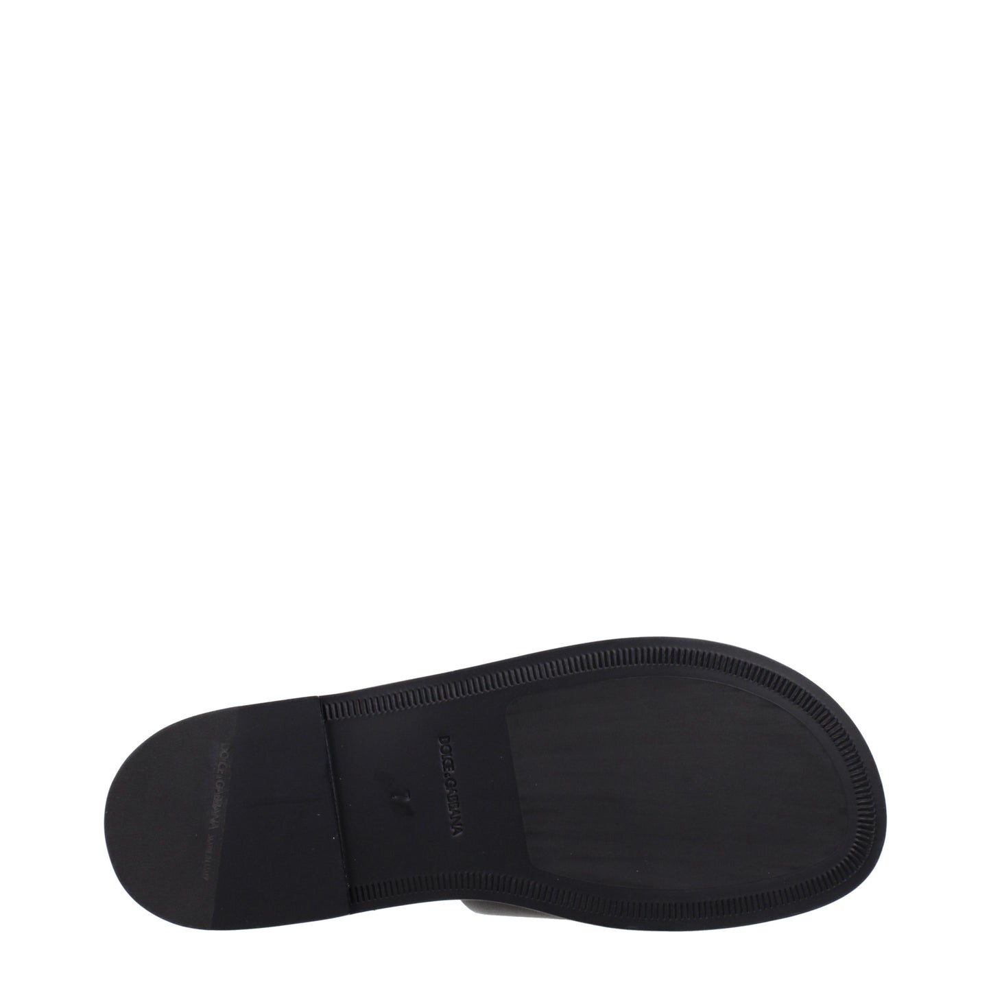 Dolce&Gabbana Sandals & Slippers Men Leather Black