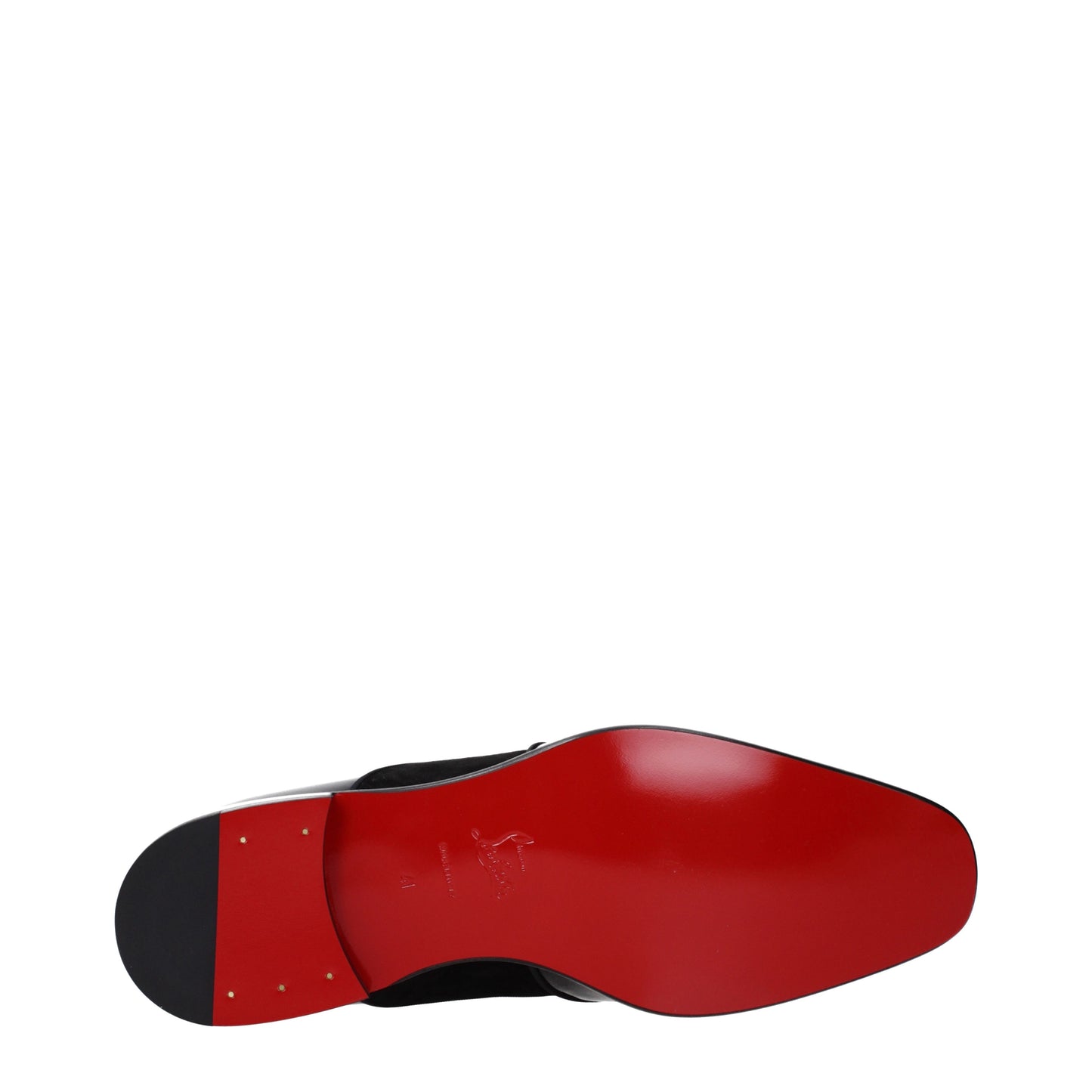 Louboutin Loafers Men Patent Leather Black