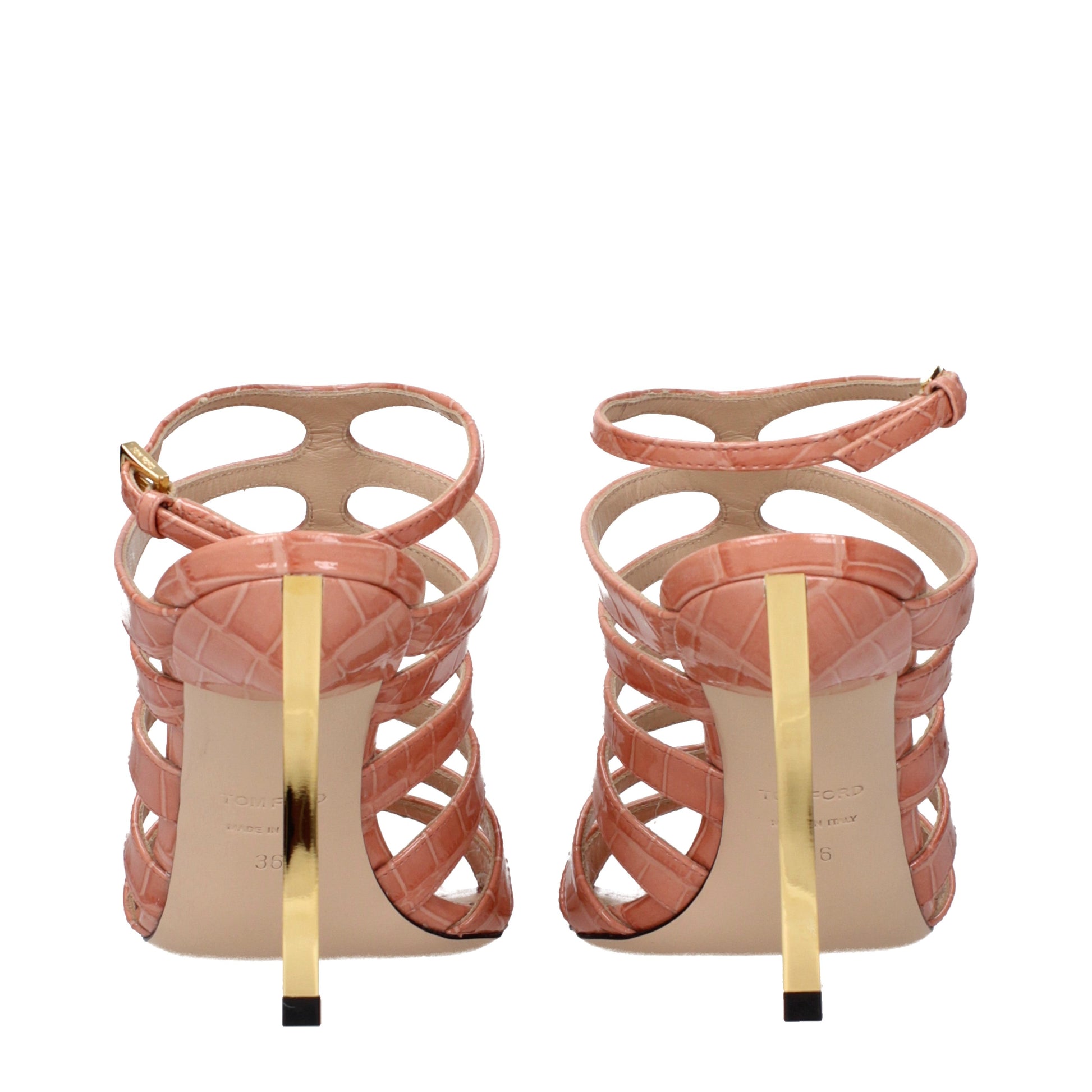 Tom Ford Sandals Women Leather Pink/Clay