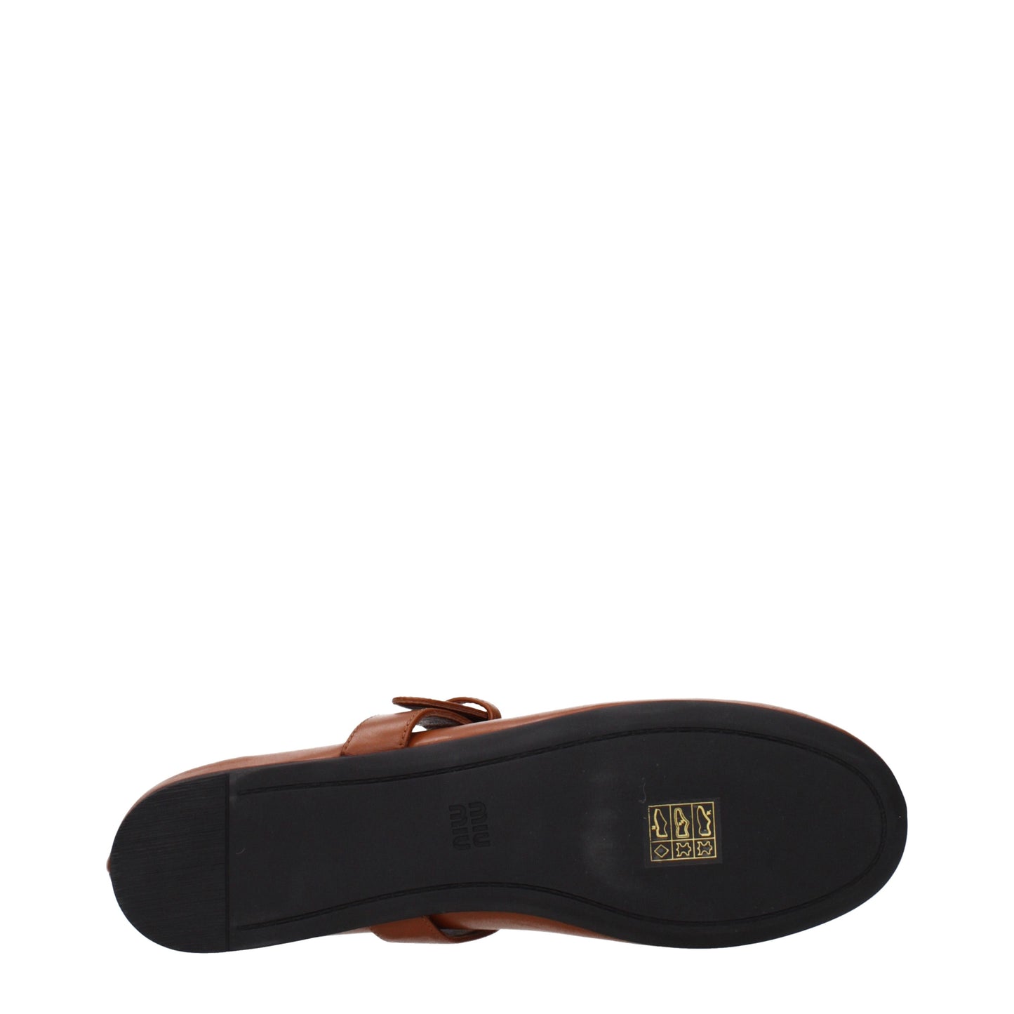 Miu Miu Ballet Flats Women Leather Brown/Cognac