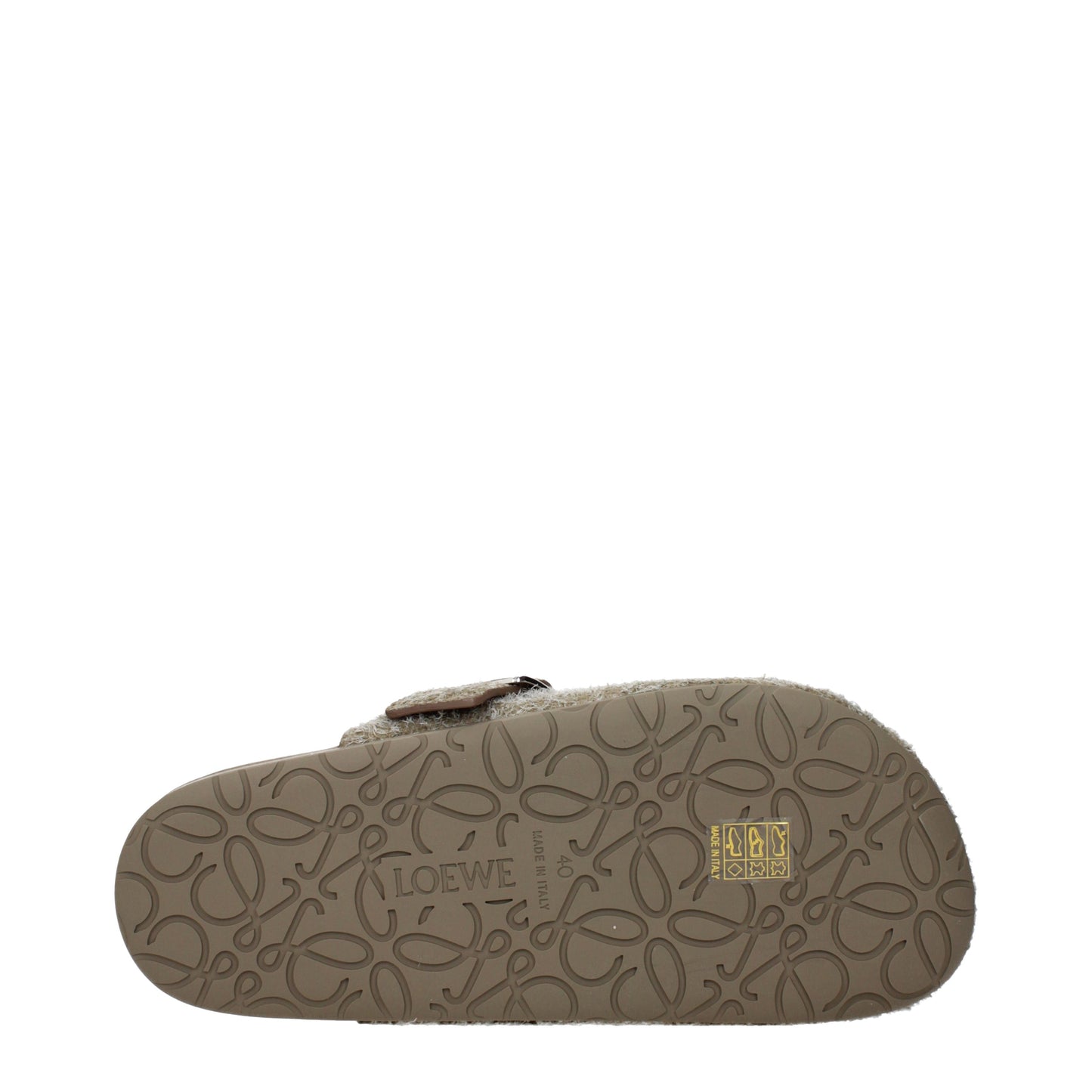 Loewe Slippers and Clogs Men Suede Green/Khaki