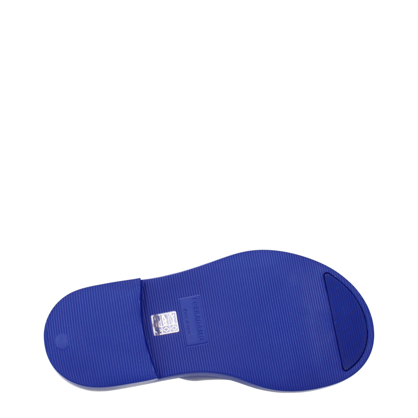 Salvatore Ferragamo Sandals & Slippers Men Rubber Blue/Lapis Lazuli