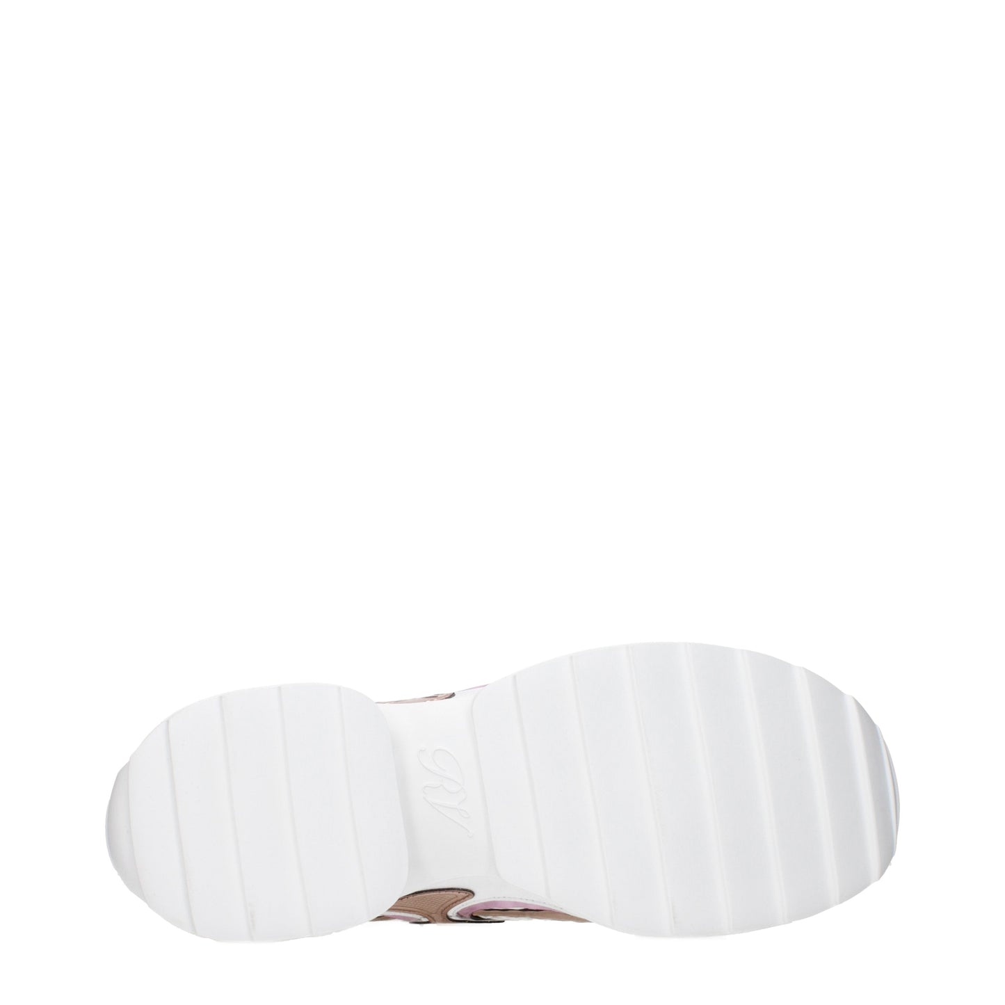 Roger Vivier Sneakers Women Fabric  White/Metallic Pink