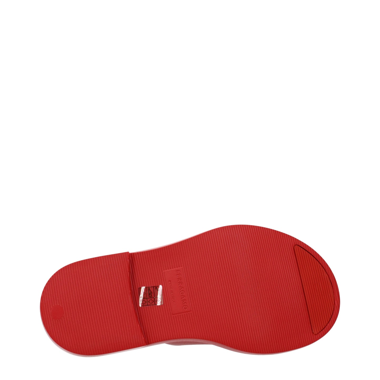 Salvatore Ferragamo Sandals & Slippers Men Rubber Red/Flame