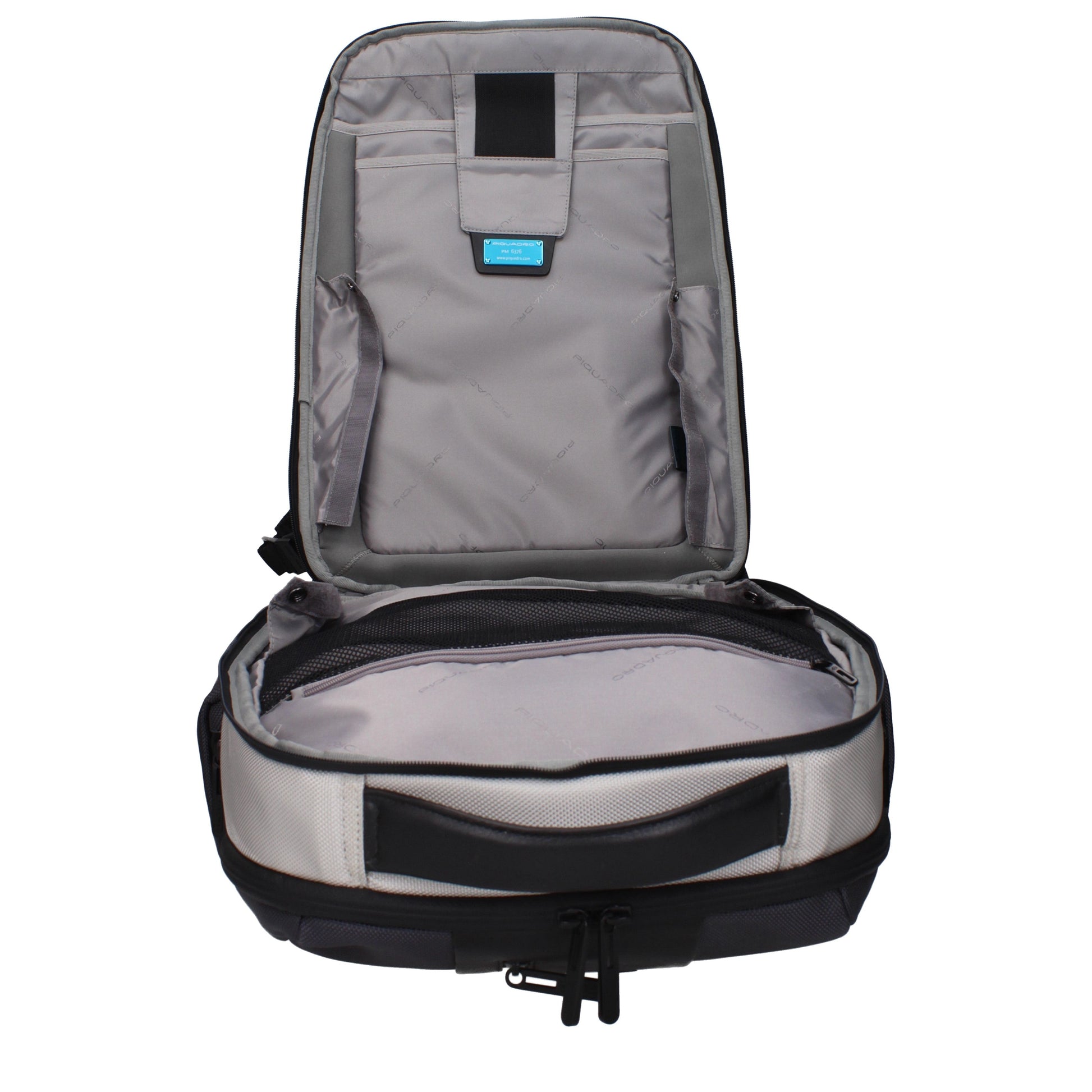 Piquadro Backpacks and Bumbags Men Recycled Nylon Gray/Black