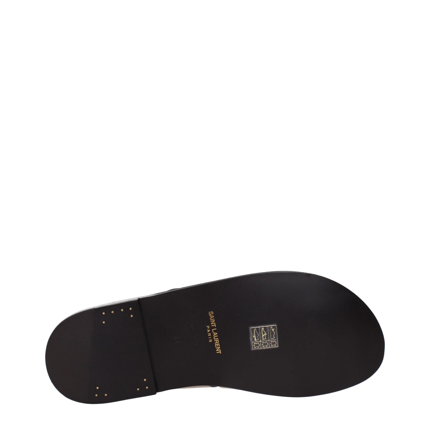 Saint Laurent Men's Sandals in Leather Brown