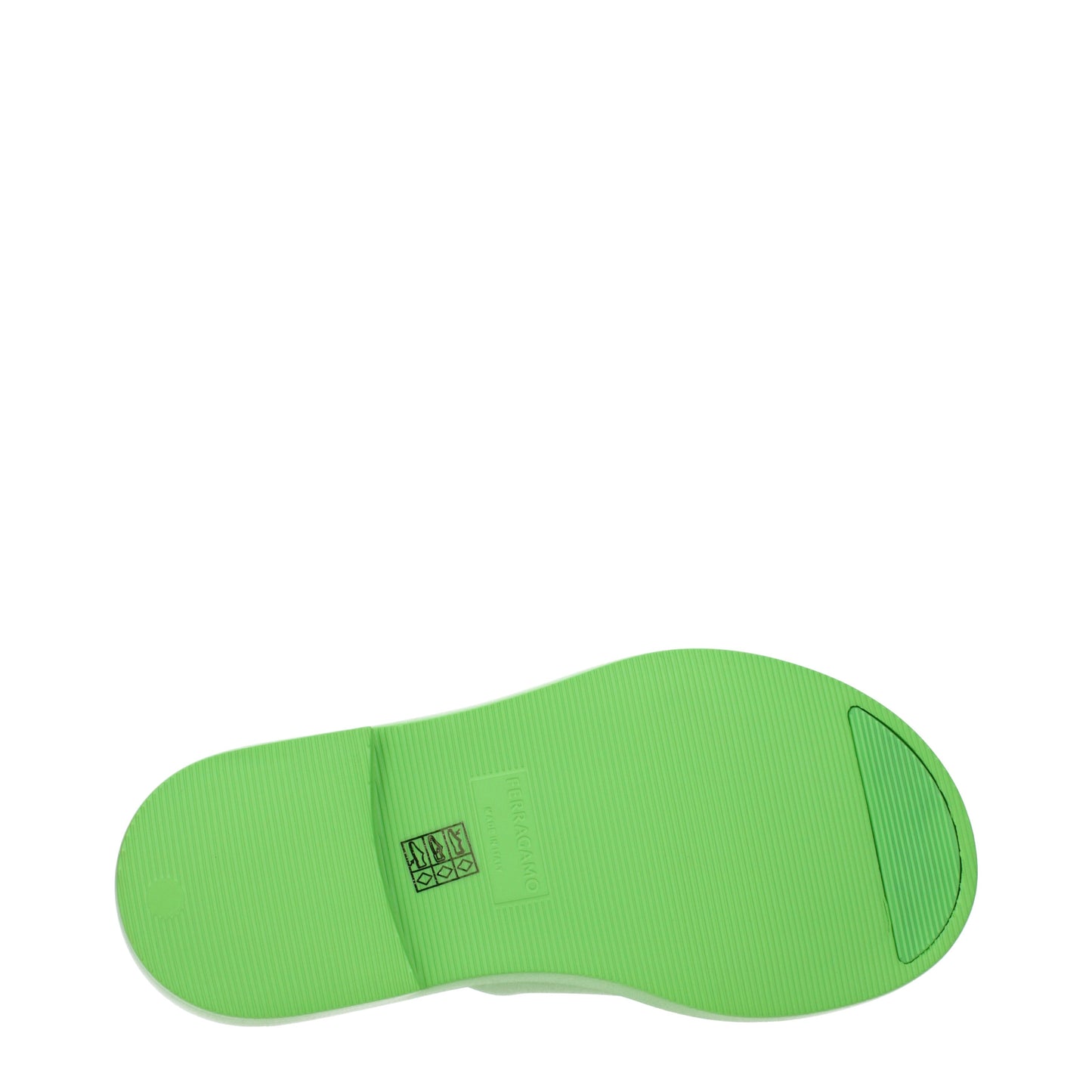 Salvatore Ferragamo Sandals & Slippers Men Rubber Green/Lime