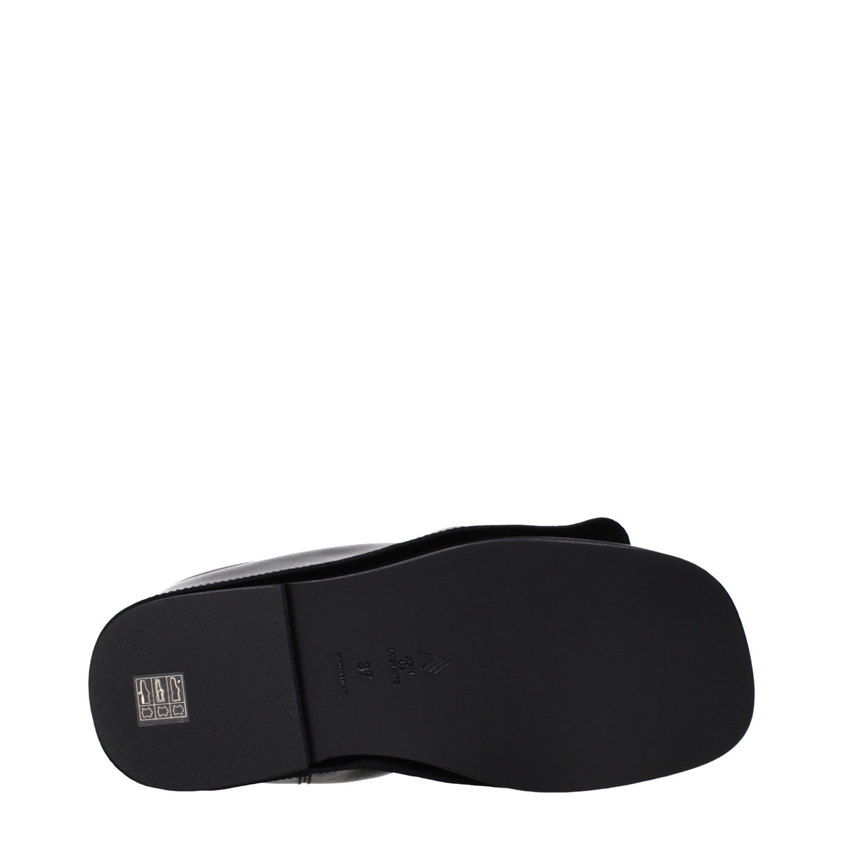 The Attico Slippers and Clogs Women Leather Black