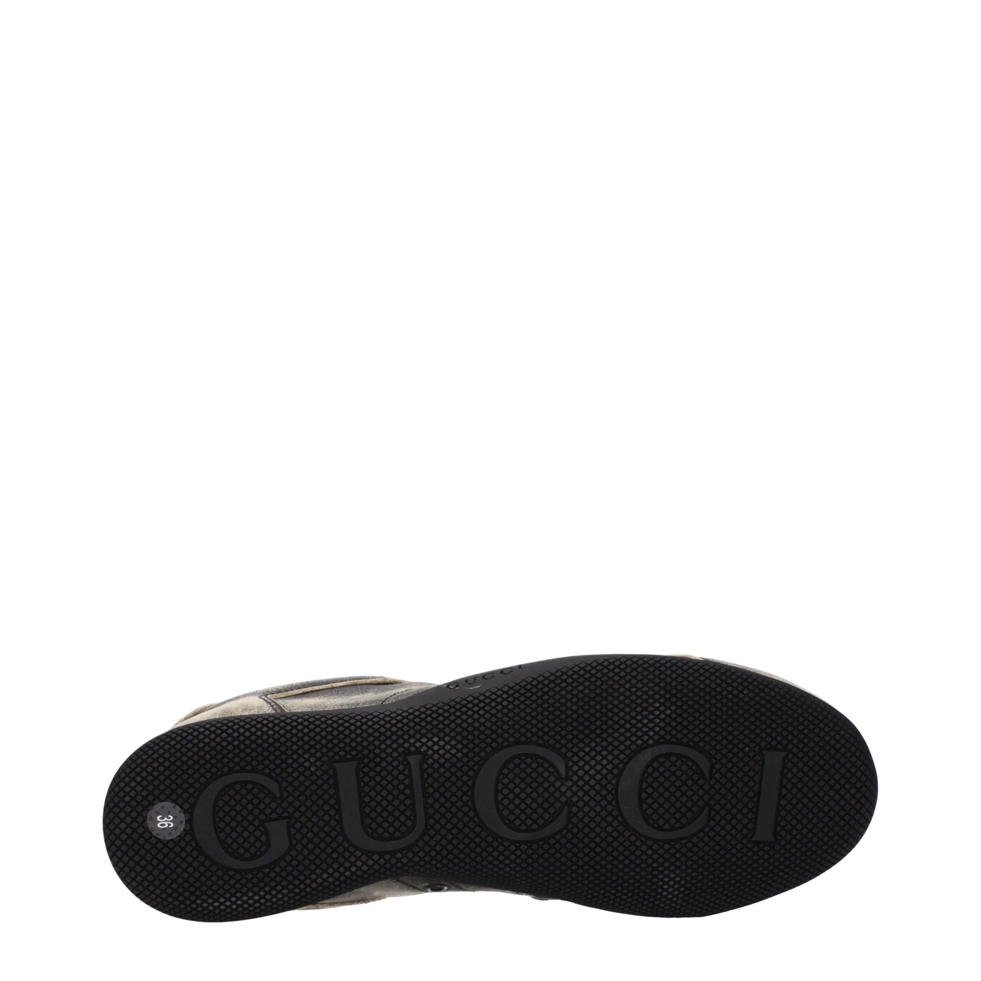 Gucci Sneakers Women Leather Black/Ivory