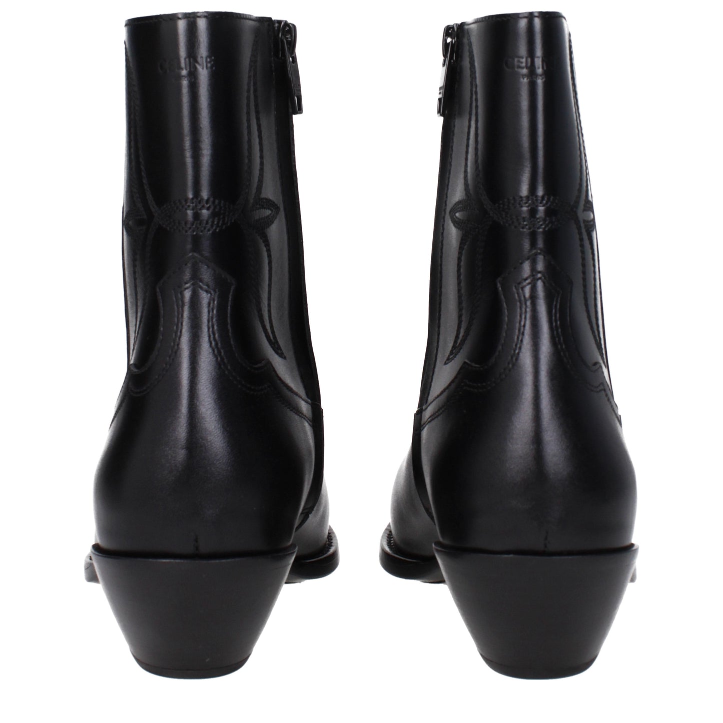 Celine Men's Boots in Leather Black