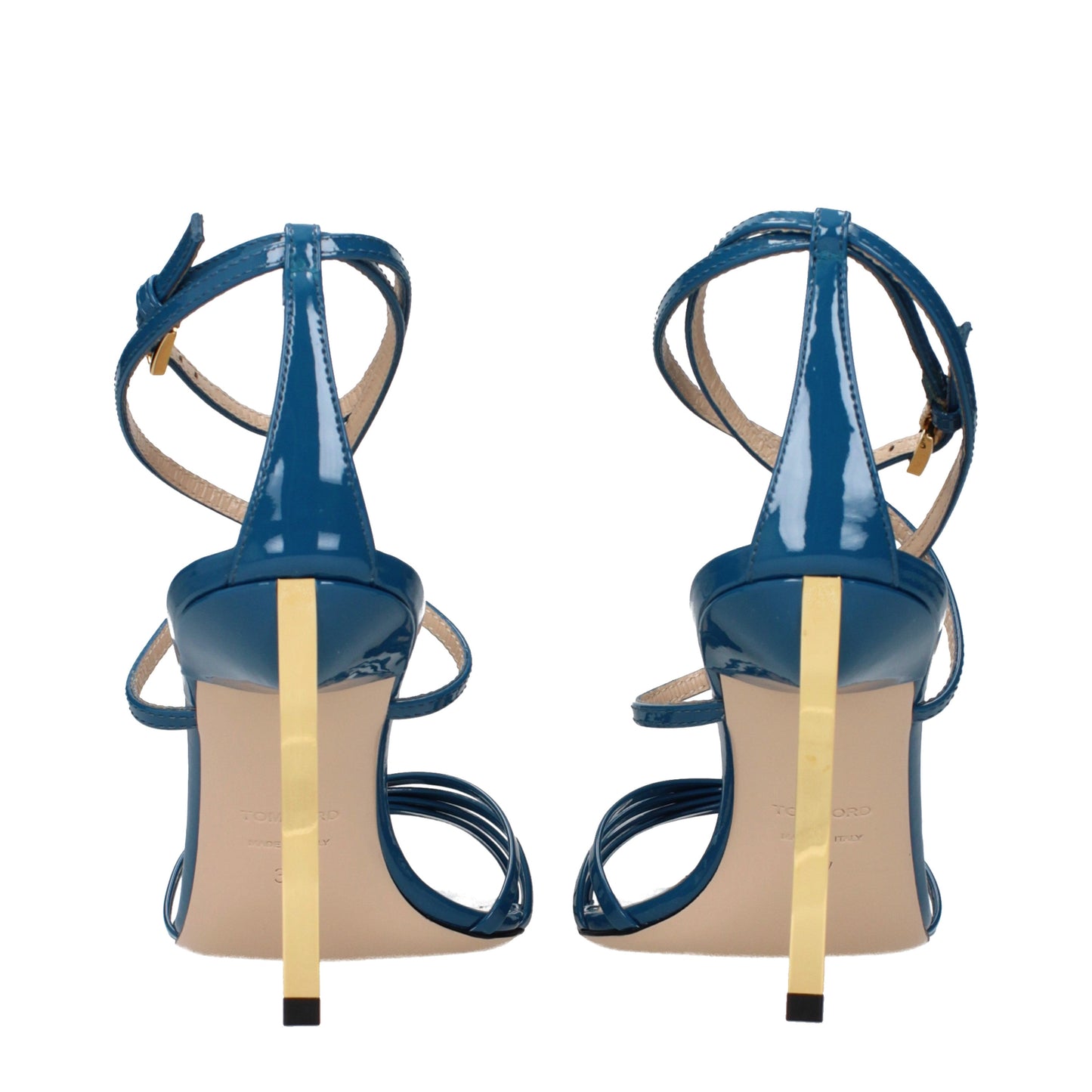 Tom Ford Sandals Women Patent Leather Blue/Turquoise