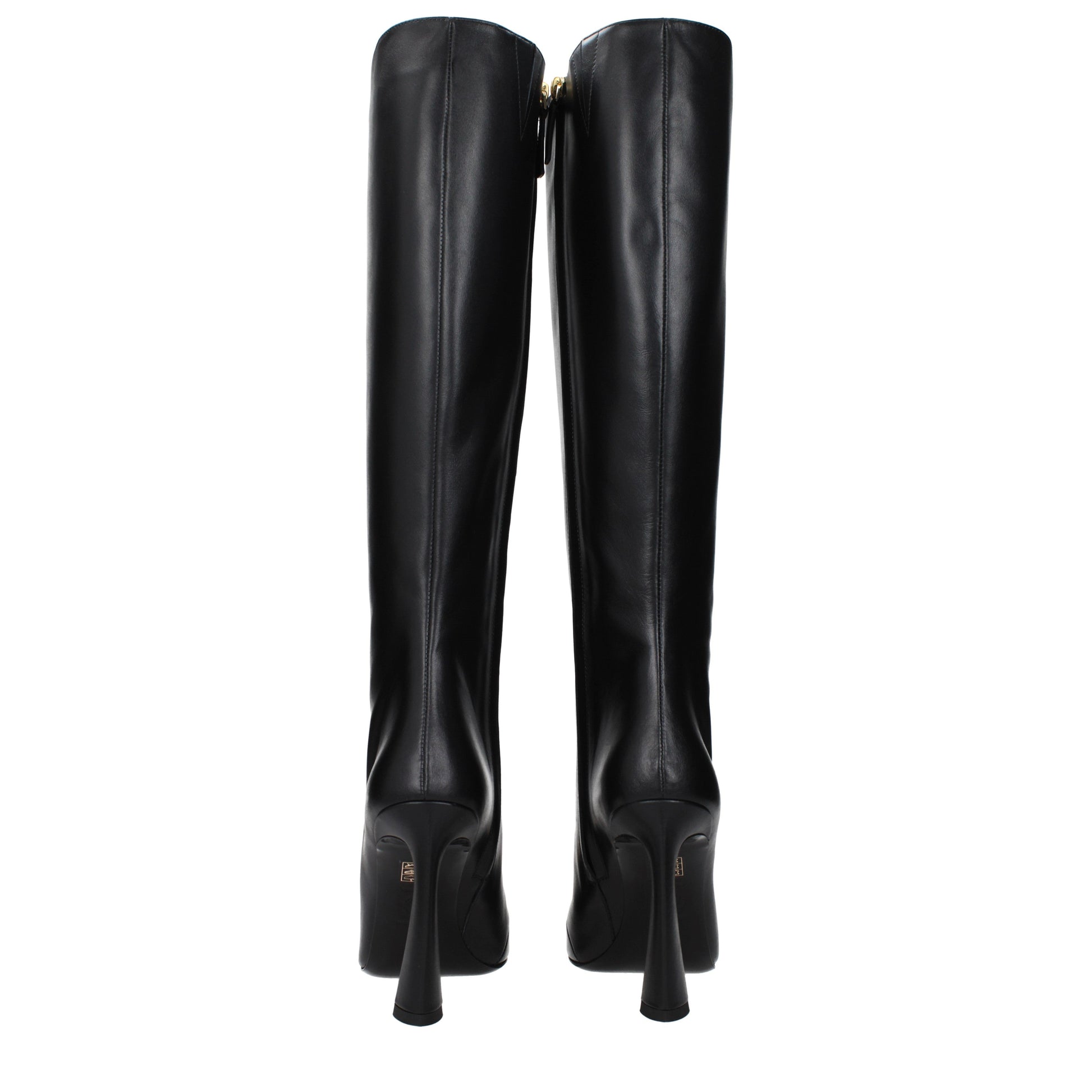 Versace Boots Women Leather Black