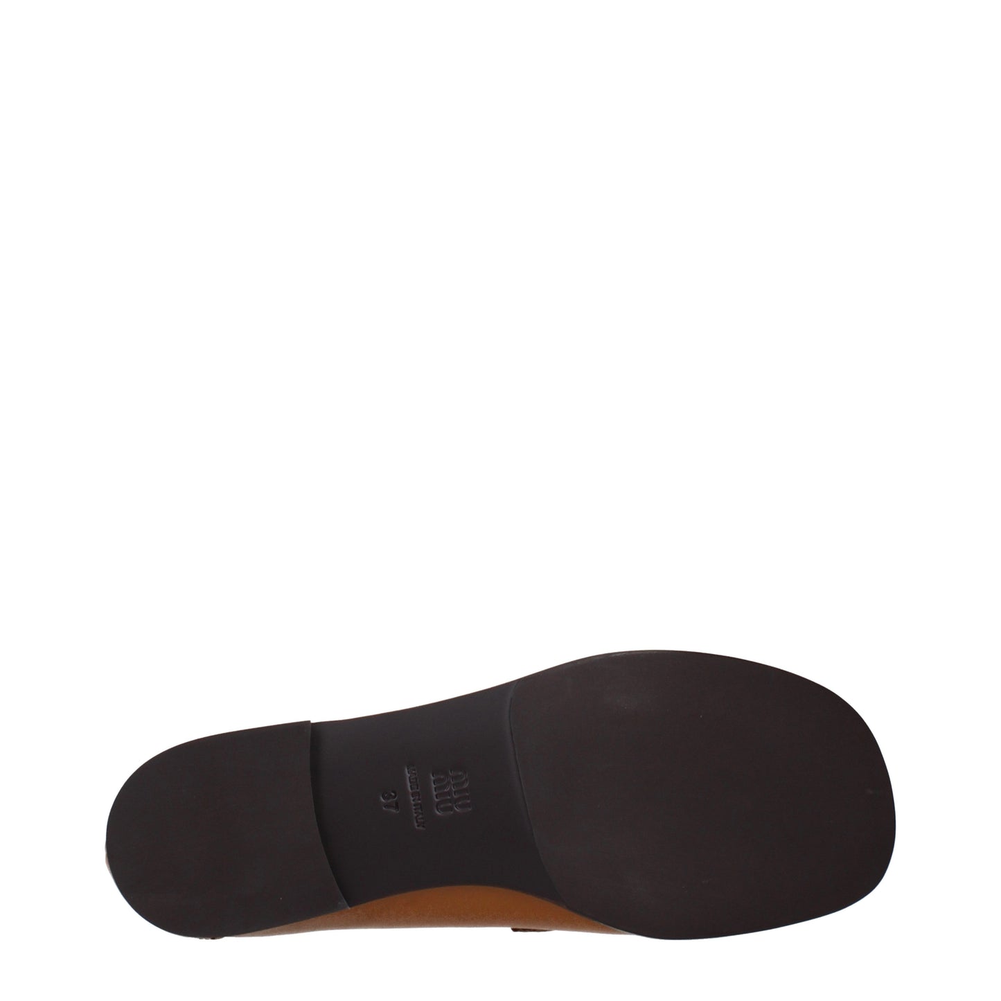 Miu Miu Loafers Women Leather Brown/Cognac