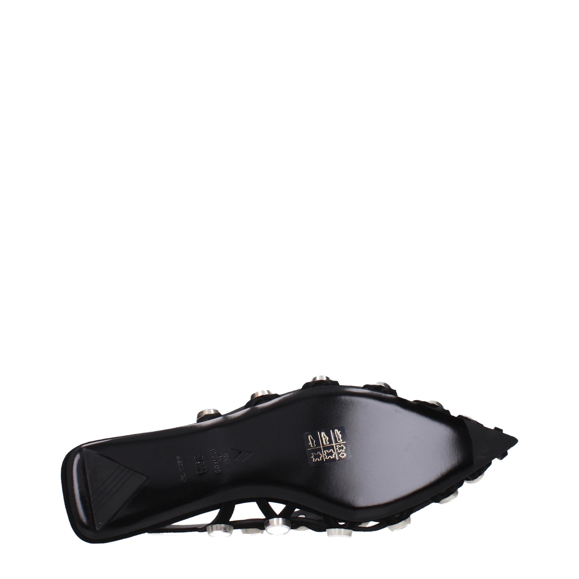 The Attico Ballet Flats Women Suede Black