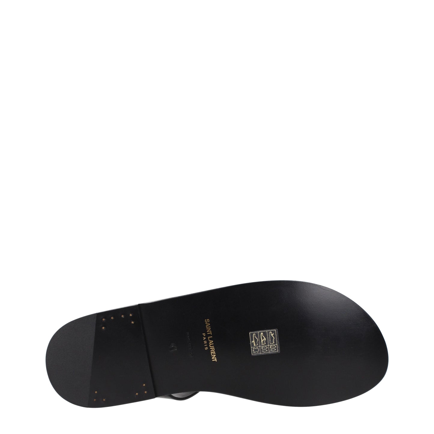 Saint Laurent Men's Sandals in Leather Black