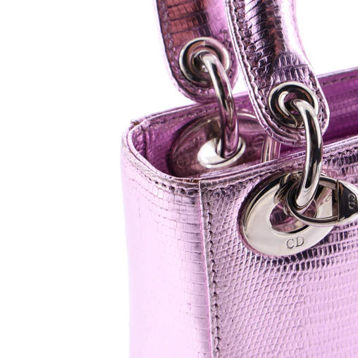 Christian Dior Lady Dior Chain Bag Lizard Mini