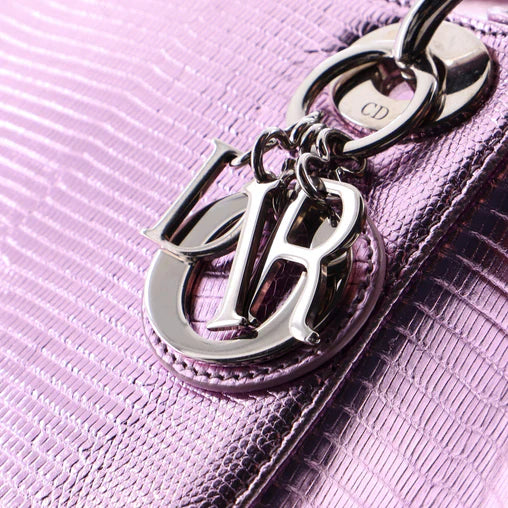 Christian Dior Lady Dior Chain Bag Lizard Mini