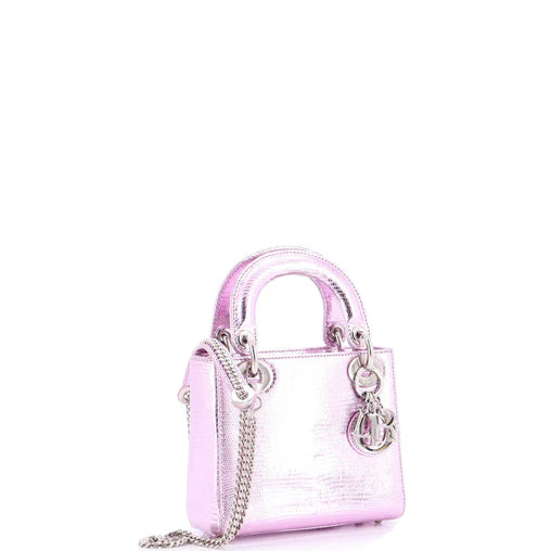 Christian Dior Lady Dior Chain Bag Lizard Mini